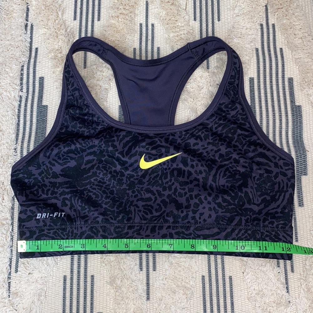 Nike Black Grey Leopard Print Dri-Fit Sports Bra - Picture 3 of 4